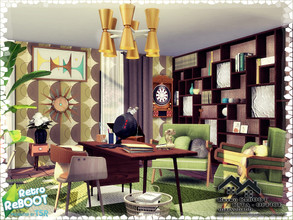 Sims 4 — Retro ReBOOT - RITA - Office by marychabb — I present a room - Living room, that is fully equipped. Tested.