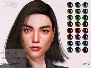 Sims 4 — Eyes N2 by Valuka — Costume make up category 24 colours All genders and ages Thumbnail for identification HQ