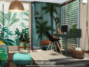 Sims 4 — Youth Jungle  by dasie22 — Youth Jungle is a room for teenagers. Please, use code bb.moveobjects on before you