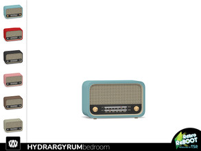 Sims 4 — Retro ReBOOT - Hydrargyrum Radio by wondymoon — - Hydrargyrum Bedroom - Radio - Wondymoon|TSR - Creations'2021
