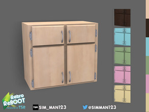 Sims 4 — RetroReBOOT - Merrit Wall Cabinet by sim_man123 — The regular-size wall cabinet from my Merrit Kitchen.