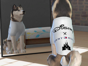Sims 4 — Disney X Tommy Hilfiger t-shirt for big dogs by Aldaria — Disney X Tommy Hilfiger t-shirt for big dogs