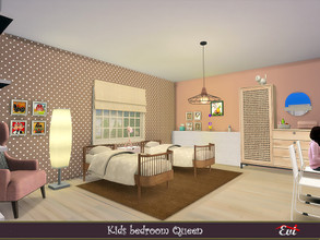 Sims 4 — Kids bedroom Queen by evi — Kids twin bedroom