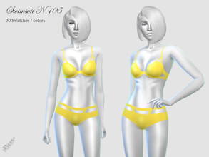 Sims 4 — SWIMSUIT N 105 by pizazz — NEW MESH INCLUDED WITH DOWNLOAD Base game 30 colors / swatches