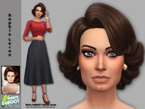 Sims 4 — Retro ReBOOT Sophia Loren by Danuta720 — I introduce Sim Sophia Loren. He is one of the greatest stars of