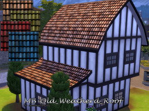 Sims 4 — MB-Old_Weathered_Roof by matomibotaki — MB-Old_Weathered_Roof, old weathered shingle roof , comes in 4 different