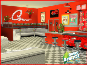 Sims 4 — Retro ReBOOT 50's Diner Mini Pack by seimar8 — A small mini pack to create a 1950's diner - retro style. Find
