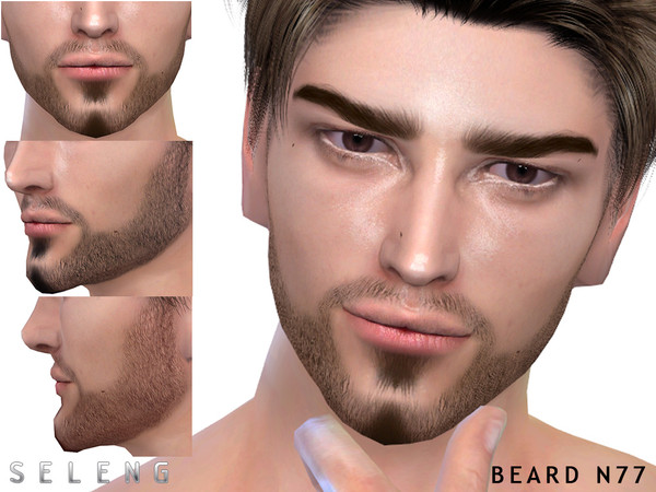 Sims 4 — Beard N77 by Seleng — Teen to Elder 10 colours Custom Thumbnail HQ mod compatible The picture was taken with HQ