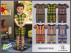 Sims 4 — Retro ReBOOT Toddler Outfit RPL93 by RobertaPLobo — :: 6 swatches :: New Mesh :: All lods :: Found in Suits ::