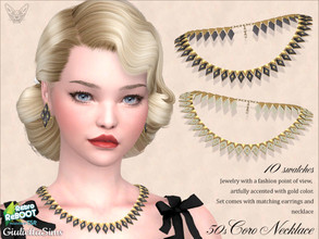 Sims 4 — Retro ReBOOT Coro Lucite Necklace 50s by feyona — This necklace is a part of the set that was manufactured by a