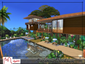 Sims 4 — Vacation Treehouse by Lyca02 — Vacation Treehouse by Lyca02 This build contains: 3 Floors 2 Bedrooms 2 Bathrooms