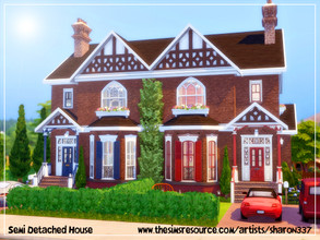 Sims 4 — Semi Detached House - Nocc by sharon337 — 40 x 30 lot. Value $243,273 Each House Has 3 Bedroom 2 Bathroom Living