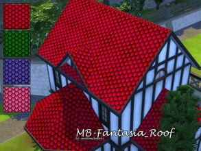Sims 4 — MB-Fantasia_Roof by matomibotaki — MB-Fantasia_Roof, playful roof texture in bright, intense colors for your
