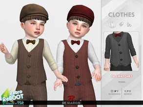 Sims 4 — Retro ReBOOT 50s Vests for Toddler 01 by remaron — ==== NEW MESH ==== -06 Swatches available -All lods -Custom