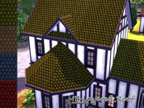 Sims 4 — MB-Layered_Roof by matomibotaki — MB-Layered_Roof, new roof texture in dark colors, each item with custom
