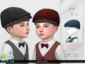 Sims 4 — Retro ReBOOT 50s Hat for Toddler 01 by remaron — ==== NEW MESH ==== -06 Swatches available -All lods -Custom CAS
