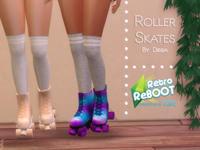Sims 4 — Retro ReBOOT - Retro Rollerskates Set by Dissia — Retro Rollerskates Set Include both rollerskates and