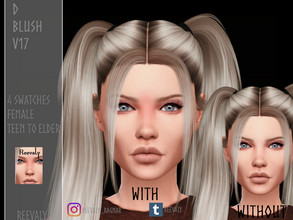 Sims 4 — D Blush V17 by Reevaly — 4 Swatches. Teen to Elder. Female. Works with all Skins and Overlays. Base Game