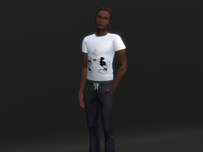 Sims 4 — Mickey and Minnie t-shirt for men by Aldaria — Mickey and Minnie t-shirt for men