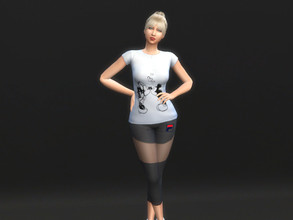 Sims 4 — Mickey and Minnie t-shirt for women by Aldaria — Mickey and Minnie t-shirt for women