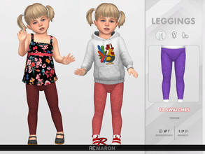 Sims 4 — ReMaron_T_Legging01 by remaron — -10 Swatches available -Toddler Category -Custom CAS thumbnail -Base Game