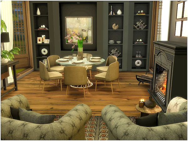 Sims 4 — Sunlight Dining by lotsbymanal — A small modern dining..