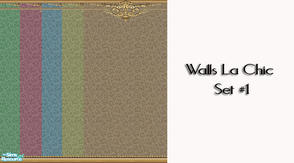 Sims 2 — Walls La Chic Set#1 by elmazzz — Inlcudes 5 recolors