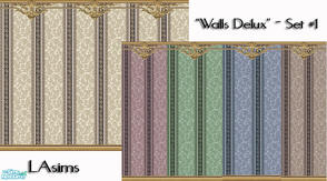 Sims 2 — Walls Delux Set#1 by elmazzz — Walls Delux Set#1 Includes 5 recolors 
