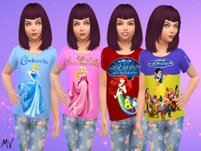 Sims 4 — Children's Blouse Disney Characters by MeuryVidal — Children's blouse of Disney characters for everyday life.