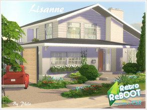 Sims 4 — Retro ReBOOT Lisanne by philo — With it's laundry room and it's work area located in the garage, this retro home