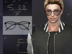 Sims 4 — S-Club ts4 WM glasses 202103 by S-Club — Glasses 8 swatches, hope you like, thank you!