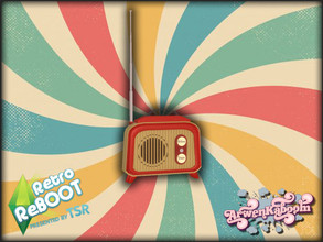 Sims 4 — Retro ReBOOT - Radio IV by ArwenKaboom — Base game functional radio. You can find all items by typing
