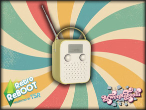 Sims 4 — Retro ReBOOT - Radio VI by ArwenKaboom — Base game functional radio. You can find all items by typing