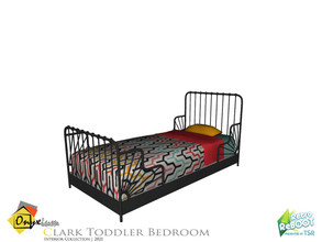 Sims 4 — Retro ReBOOT | Clark Toddler Bed by Onyxium — Onyxium@TSR Design Workshop Toddler Bedroom Collection | Belong To