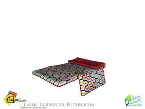 Sims 4 — Retro ReBOOT | Clark Toddler Bed Blanket by Onyxium — Onyxium@TSR Design Workshop Toddler Bedroom Collection |