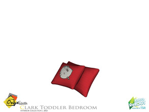 Sims 4 — Retro ReBOOT | Clark Toddler Bed Pillows by Onyxium — Onyxium@TSR Design Workshop Toddler Bedroom Collection |
