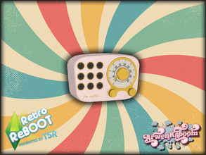 Sims 4 — Retro ReBOOT - Radio VIII by ArwenKaboom — Base game functional radio. You can find all items by typing