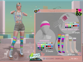 Sims 4 — Retro ReBOOT DSF ACCESSORIES  DINAMYC 80s by DanSimsFantasy — This accessory set contains a headband with 39