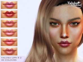 Sims 4 — Lips N2 by Valuka — 20 colours. You can find it in lipsticks. Thumbnail for identification. HQ compatible.