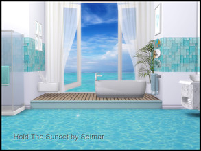 Sims 4 — Hold The Sunset Spa Bathroom Set. by seimar8 — Spa Bathroom set. Please see Creators notes for pack required for