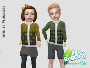 Sims 4 — IP Toddler Retro ReBOOT 50's Argyle Cardigan by InfinitePlumbobs — - Cosy 50's Cardigan for Toddlers - 6