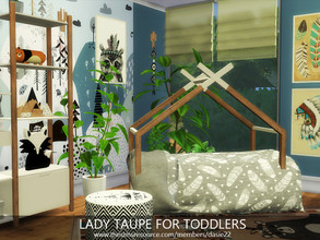 Sims 4 — LADY TAUPE FOR TODDLERS by dasie22 — Please, use code bb.moveobjects on before you place the room. Size: 6x5