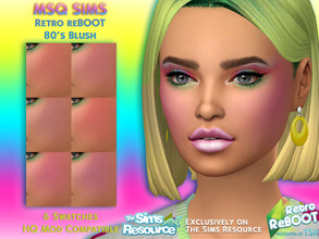 Sims 4 — Retro ReBOOT 80s Blush by MSQSIMS — - Base Game - Teen-Elder - Female - 6 Swatches - EA Slider Opacity