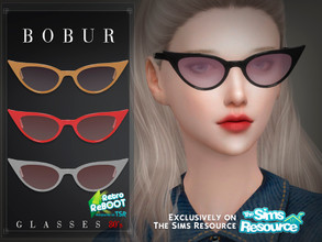 Sims 4 — Bobur Retro ReBOOT Glasses 80s by Bobur2 — I present to your attention Retro ReBOOT in this Collaboration our