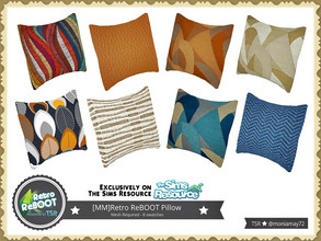 Sims 4 — Retro ReBOOT Pillow [Mesh Required] by Moniamay72 — Retro ReBOOT Pillow [Mesh Required]. 8 swatches. Recolor by