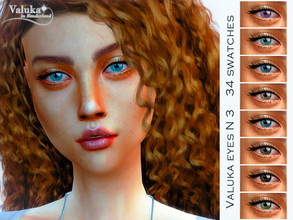 Sims 4 — Eyes N3 by Valuka — Costume make up category 34 colours All genders and ages Thumbnail for identification HQ