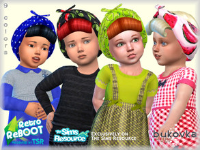 Sims 4 — Retro ReBOOT Hat Pin Up  by bukovka — Hat for babies. It should be looked for in the subsection _hats_ Not a