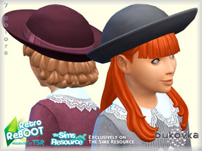 Sims 4 — Retro ReBOOT Hat Retro  by bukovka — Hat for children, girls. Installed offline, new mesh is mine, included.