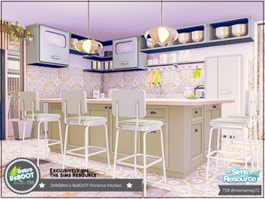 Sims 4 — Retro ReBOOT Florence Kitchen by Moniamay72 — Retro Florence Kitchen. Feel the beauty of those years. Size: 7x7