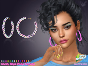 Sims 4 — Retro ReBOOT Candy Rope Hoop Earrings 80s by feyona — These earrings were inspired by real earrings from the